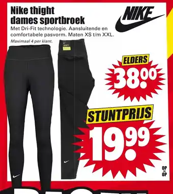 Dirk Nike Thight Dames Sportbroek aanbieding