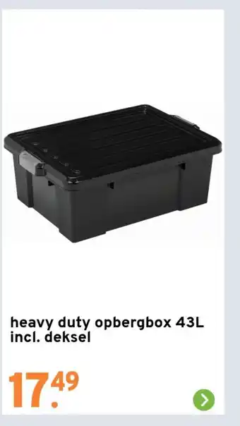 GAMMA Heavy duty opbergbox 43L incl. deksel aanbieding