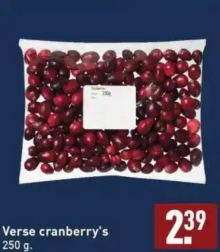 ALDI Verse cranberry's 250 g. aanbieding