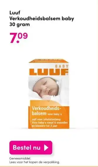 DA Luuf verkoudheidsbalsem baby aanbieding