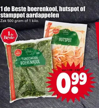 Dirk 1 De Beste Boerenkool, Hutspot of Stamppot Aardappelen 500 gram of 1 kilo aanbieding