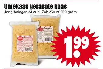 Dirk Uniekaas Geraspte Kaas 250 of 300 gram aanbieding