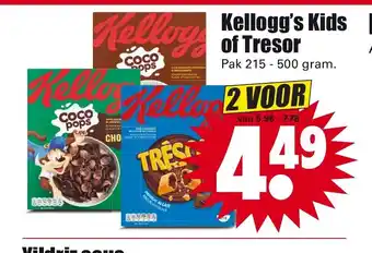 Dirk Kellogg's Kids of Tresor 215-500 gram aanbieding