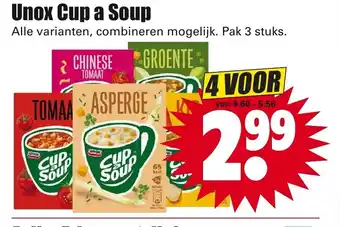 Dirk Unox Cup a Soup 3 stuks aanbieding