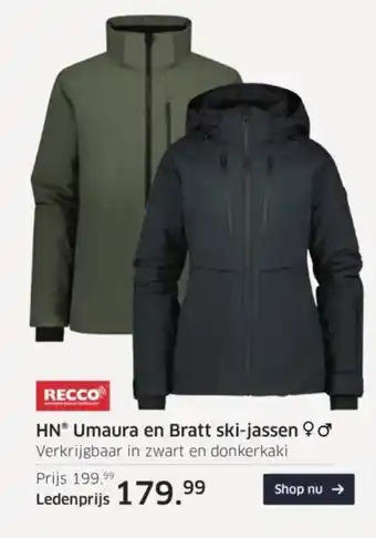 ANWB HN Umaura en Bratt ski-jassen aanbieding