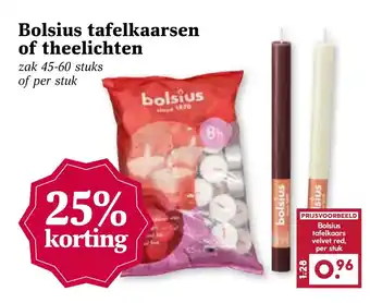 Boon`s Markt Bolsius tafelkaarsen of theelichten aanbieding