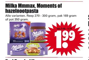 Dirk Milka Mmmax, Moments of Hazelnootpasta aanbieding