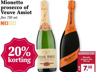 MCD Supermarkt Mionetto prosecco of veuve amiot aanbieding