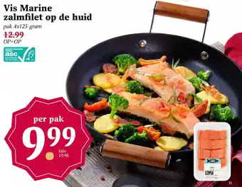 MCD Supermarkt Vis marine zalmfilet op de huid aanbieding