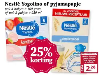 MCD Supermarkt Nestlé yogolino of pyjamapapje aanbieding