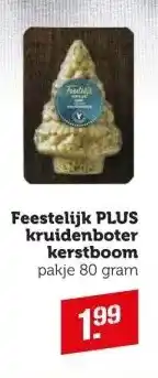 Coop Feestelijk plus kruidenboter kerstboom aanbieding