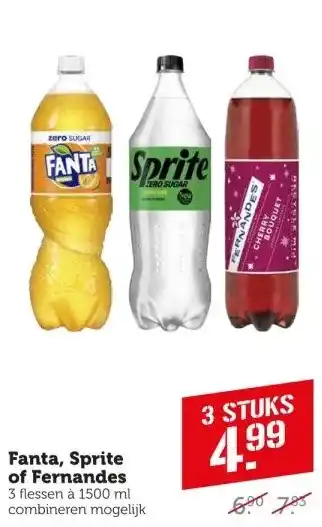 Coop Fanta, sprite of fernandes aanbieding