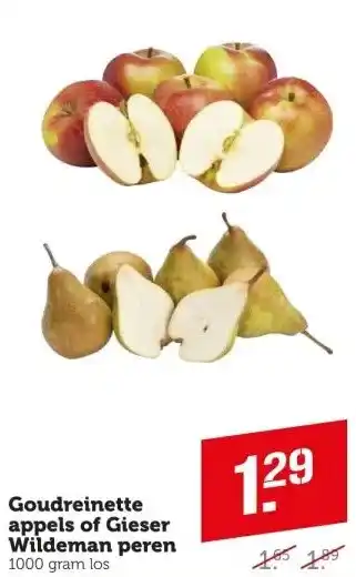 Coop Goudreinette appels of gieser wildeman peren aanbieding