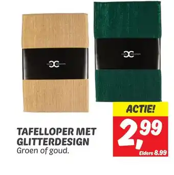 Dekamarkt Tafelloper met glitterdesign aanbieding