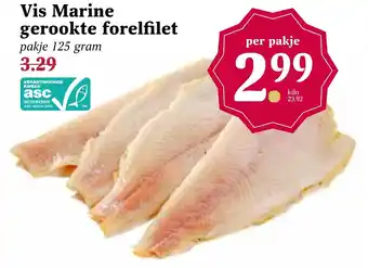 MCD Supermarkt Vis marine gerookte forelfilet aanbieding