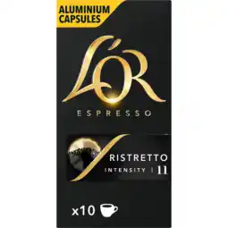 Jumbo L'or espresso ristretto koffiecups 10 stuks aanbieding