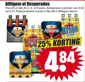 Dirk Affligem of Desperados aanbieding