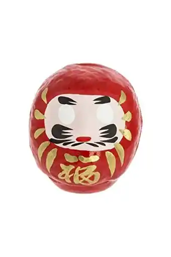 Amazon Tierra zen daruma medium, karton, rood, 6,6 x 5 cm aanbieding