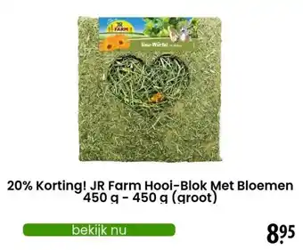 Zooplus JR Farm Hooi-Blok Met Bloemen 450 g - 450 g (groot) aanbieding