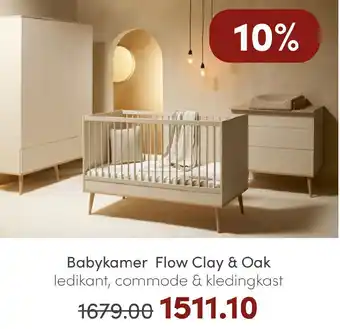 Baby & Tiener Babykamer Flow Clay & Oak aanbieding