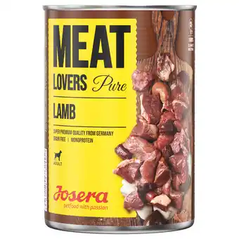 Zooplus 4 + 2 gratis! 6 x 400 g josera meatlovers hondenvoer - puur: lamsvlees (6 x 800 g) aanbieding