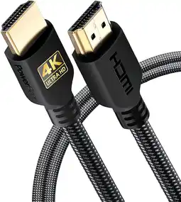 Amazon Powerbear hdmi kabel 4k 2m hdmi-kabel hdmi cable hoge snelheid, gevlochten nylon & gouden connectoren, 4k @ 60hz, ultra hd, 2 aanbieding