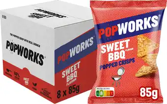 Amazon Popworks sweet bbq chips, doos 8 stuks x 85 g aanbieding