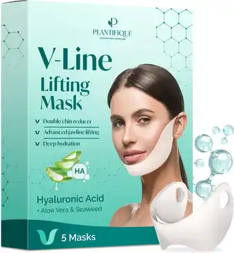 Amazon Dubbele kinverkleiner en -verwijderaar, V Line Lifting Face Mask, Double Chin Reducer & Remover - Liftt, trekt kaaklijn en ki aanbieding