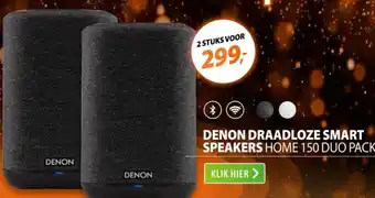 Expert Denon Draadloze Smart Speakers HOME 150 DUO PACK aanbieding