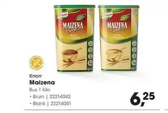 HANOS Knorr Maizena Bruin Of Blank aanbieding