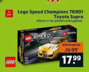 Trekpleister Lego Speed Champions 76901 Toyota Supra aanbieding