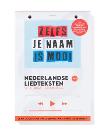 HEMA Hema scheurkalender 2024 nederlandse liedteksten aanbieding