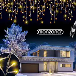 Amazon Monzana lichtsnoer 600 led 20m stroombesparend ip44 lichtgordijn binnen buiten lichtjes warmwit kerstverlichting kerstdeco aanbieding