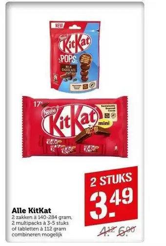 CoopCompact Alle KitKat aanbieding