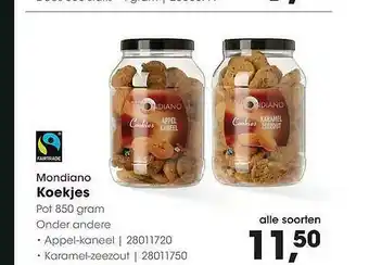 HANOS Mondiano Koekjes Appel-Kaneel Of Karamel-Zeezout aanbieding