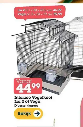 Discus Interzoo Vogelkooi Iza 2 Of Vega aanbieding