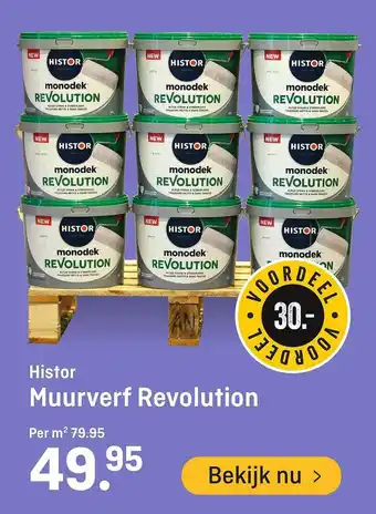 Hubo Histor Muurverf Revolution aanbieding