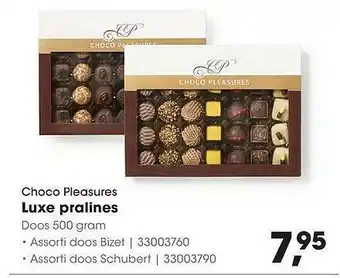 HANOS Choco Pleasures Luxe Pralines Assorti Doos Bizet Of Assorti Doos Schubert aanbieding