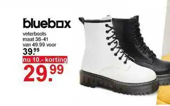 Scapino Bluebox Veterboots Wit-Zwart 10.- Korting aanbieding