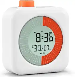 Amazon Eoocoo visuele analoge timer met klok, alarm, countdown, 60 minuten 3-in-1 digitale keukentimer clock voor kookwekker, tijdma aanbieding