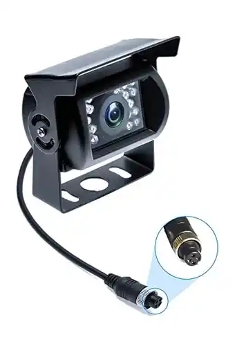 Amazon Camecho achteruitrijcamera, 4-polige aansluiting, waterdichte camera, 12 v, 24 v, nachtzicht, voor auto, bus, vrachtwagen, ca aanbieding