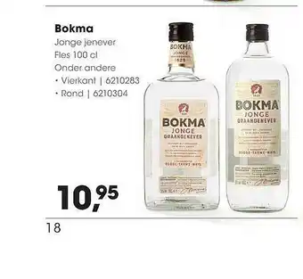 HANOS Bokma Jonge Jenever Vierkant Of Rond aanbieding