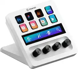 Amazon Elgato stream deck + white, audiomixer, liveproductie en studiocontroller voor makers van inhoud, streaming, gaming, met aanp aanbieding