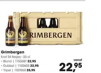 HANOS Grimbergen Blond, Dubbel Of Tripel aanbieding