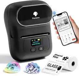 Amazon Phomemo m110 labelprinter, thermo-labelprinter, mini-bluetooth-handheld-printer, met voor kleding, supermarkt, detailhandel e aanbieding
