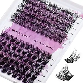 Amazon Cluster wimpers d curl individuele wimpers fd17+fd20 0.07mm 12-16mm diy lash extensions individuele wimper clusters herbruikb aanbieding