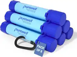 Amazon Purewell persoonlijke waterfilter 1500l waterfilter voor buiten verwijdert 99,99% verontreinigende stoffen filter tot 0,01 mi aanbieding