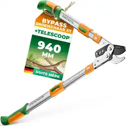 Amazon Grüntek telescopische takkenschaar xt 685-940 mm bypass smart cut, snoeischaar, gehard lemmet 82 mm, 6-voudig verstelbare han aanbieding