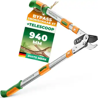 Amazon Grüntek telescopische takkenschaar xt 685-940 mm bypass smart cut, snoeischaar, gehard lemmet 82 mm, 6-voudig verstelbare han aanbieding
