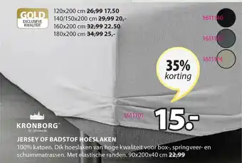 Jysk Jersey Of Badstof Hoeslaken 35% Korting aanbieding